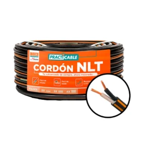 CONDUCTOR ELECTRICO 500VVULCANIZADO 2X14AWG NEGRO NLT PC