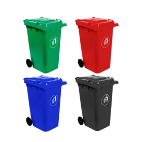 CONTENEDOR RESIDUOS DE 120 LITROS CON 2 RUEDA (COLORES)