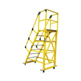 ESCALERA FIBRA TIPO AVION 8 PASOS 180KG ALTURA HASTA PLATAFORMA 2.00 FTA180- 8IAA AMERICAN BULL