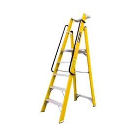 ESCALERA PLATAFORMA 6 PASOS FIBRA DE VIDRIO